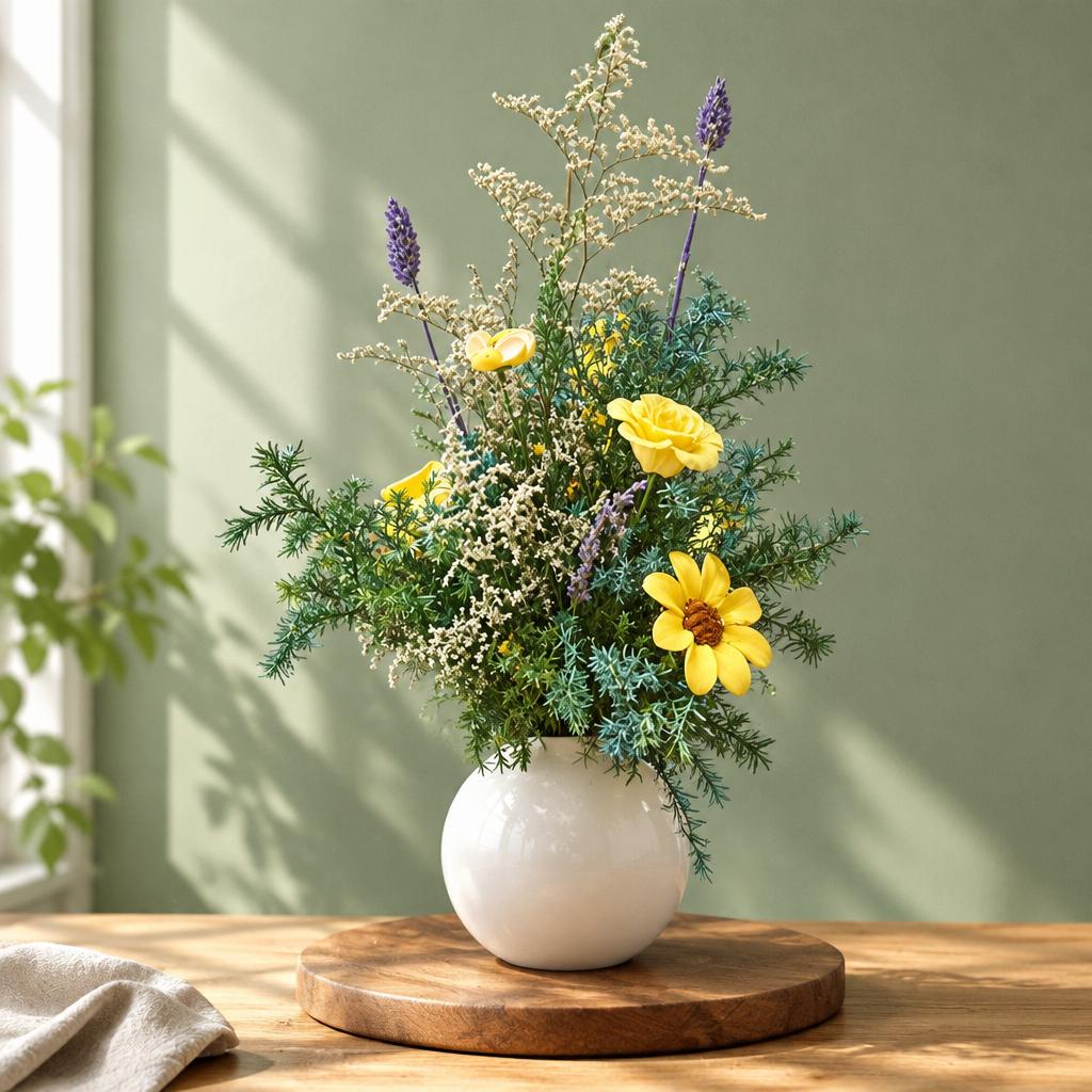 Florero de cerámica blanca opaca con abeja